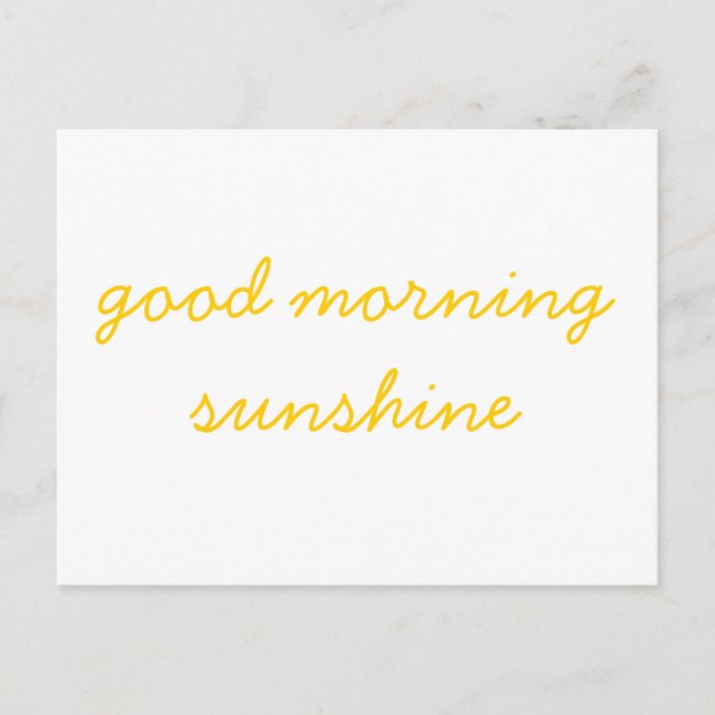 Guten Morgen Sonnenschein Postkarte (Vorderseite)