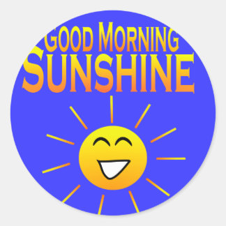 Guten Morgen Sonnenschein! Runder Aufkleber