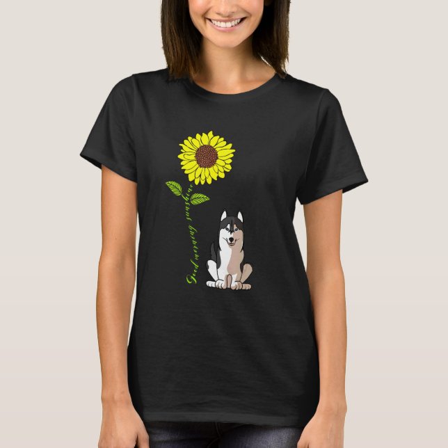 Guten Morgen Sonnenschein Sibirischer Husky Hund T-Shirt (Vorderseite)
