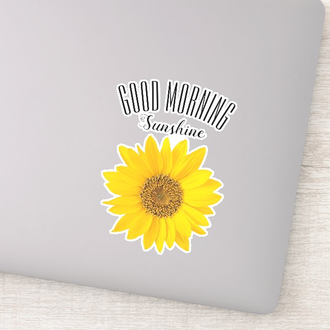 Guten Morgen Sonnenschein Sonnenblume Aufkleber (Detail)