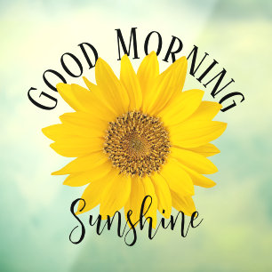 Guten Morgen Sonnenschein Sonnenblume Fensteraufkleber