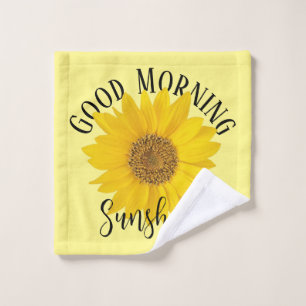 Guten Morgen Sonnenschein Sonnenblume Waschlappen