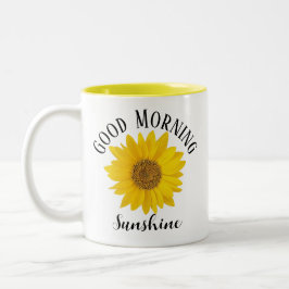 Guten Morgen Sonnenschein Sonnenblume Zweifarbige Tasse