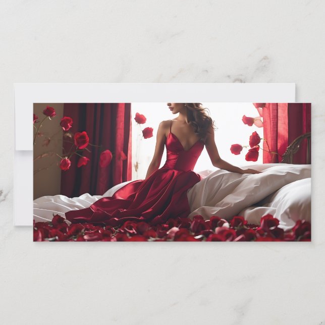 Guten Morgen Valentine Girl Grußkarte (Vorderseite)