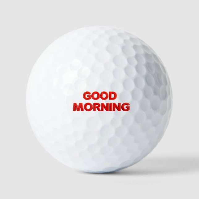 Guten Morgen Vibes Golfball (Vorderseite)