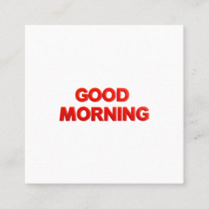 Guten Morgen Vibes Quadratische Visitenkarte