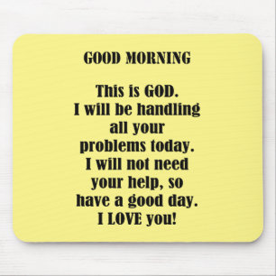 Guten Morgen von Gott (personalisieren) Mousepad