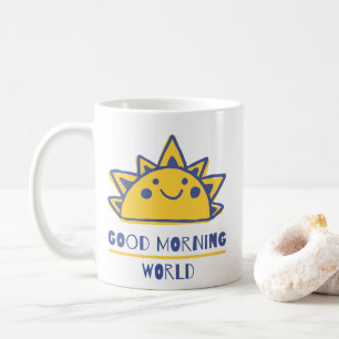 Guten Morgen Welt Sonnenschein Kaffeetasse