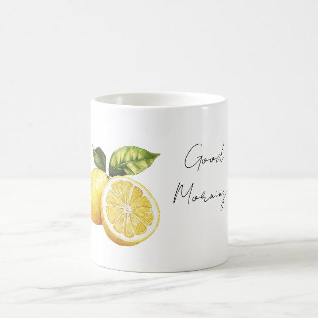 Guten Morgen Zitronen Kaffeetasse (Mittel)