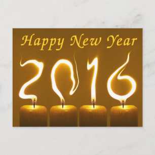 Guten Rutsch ins Neue Jahr 2016 Feiertagspostkarte