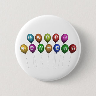 Guten Rutsch ins Neue Jahr-Ballon-Knopf Button