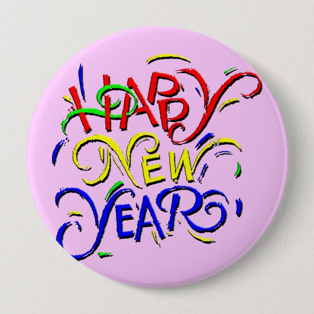 Guten Rutsch ins Neue Jahr Button (Vorderseite)