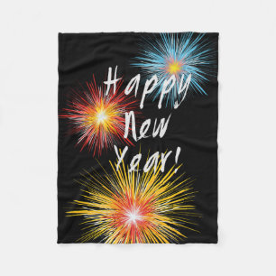 Guten Rutsch ins Neue Jahr-Feuerwerk Fleecedecke
