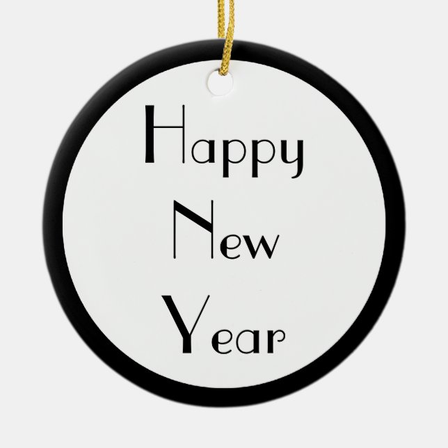 Guten Rutsch ins Neue Jahr Keramikornament (Vorne)
