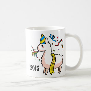 Guten Rutsch ins Neue Jahr-Lama Kaffeetasse