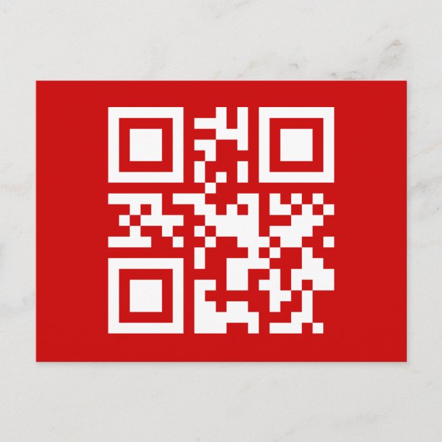 Guten Rutsch ins Neue Jahr! -- QR Code Feiertagspostkarte (Vorderseite)