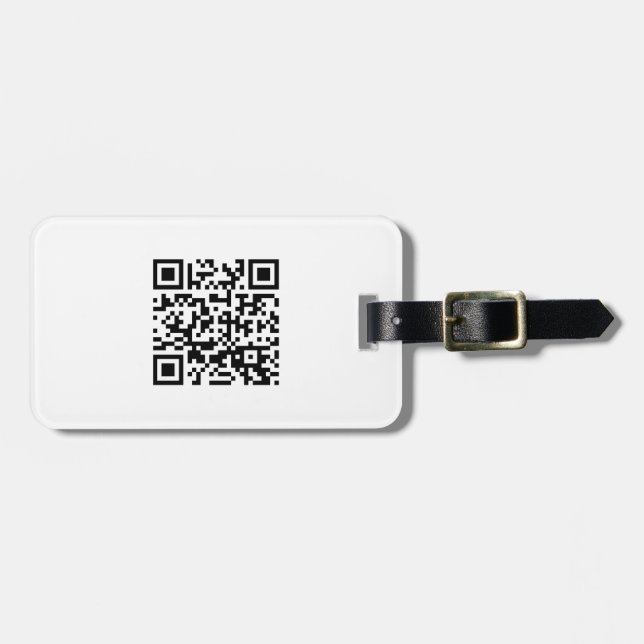Guten Rutsch ins Neue Jahr! -- QR Code Gepäckanhänger (Vorderseite horizontal)