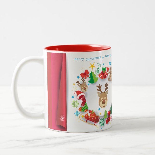 Guten Rutsch ins Neue Jahr-und Zweifarbige Tasse (Links)