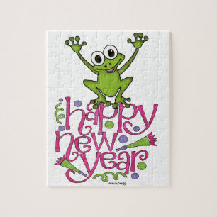Guten Rutsch ins Neue Jahr von Frisky der Frosch