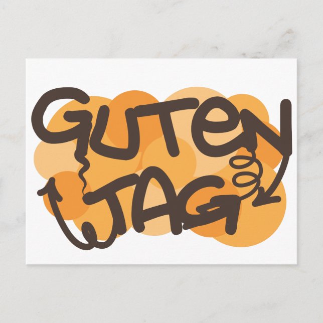 Guten Tag Deutsch im Graffiti-Stil Postkarte (Vorderseite)