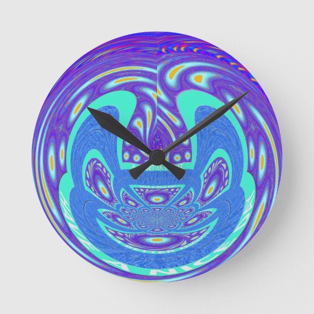 Guten Tag Runde Wanduhr (Vorderseite)