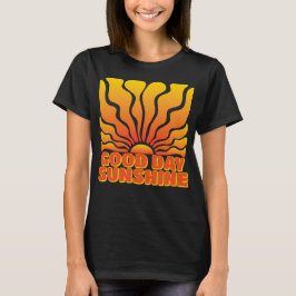 Guten Tag Sonnenschein: Retro Sunburst Design T-Shirt