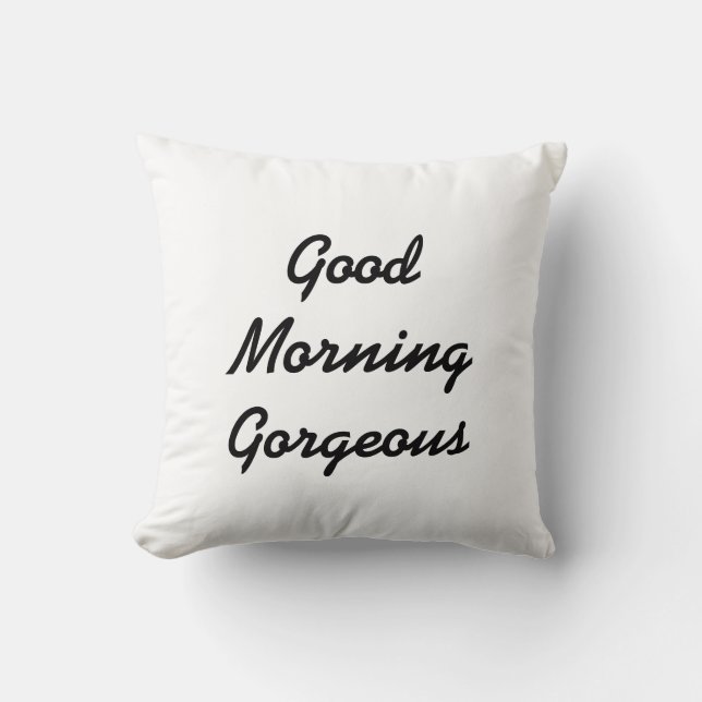 Gutenmorgen herrlich kissen (Vorderseite)