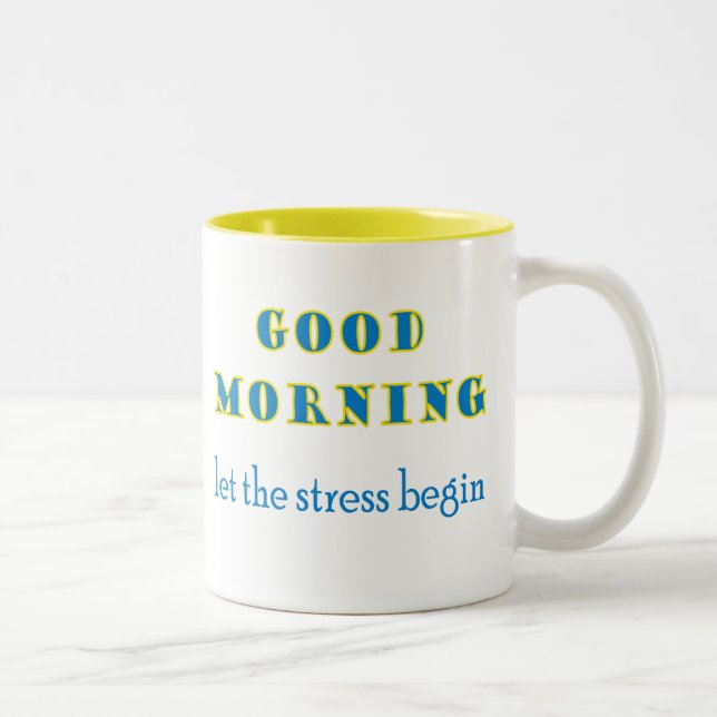 Gutenmorgen ließ den Druck Tasse anfangen (Rechts)
