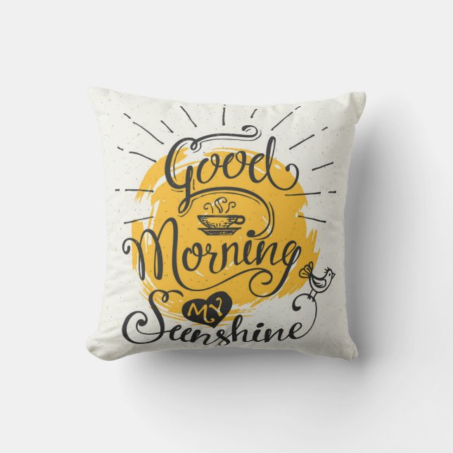 Gutenmorgen mein Sonnenschein Kissen (Vorderseite)