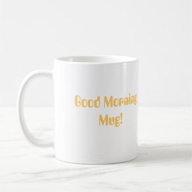 Gutenmorgen-Reiher-Sonnenaufgang-Tasse Kaffeetasse (Links)
