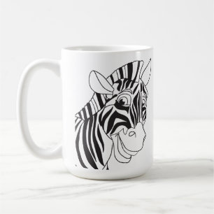 Gutenmorgen reizendes Zebra-Schwarzes u. Weiß Kaffeetasse