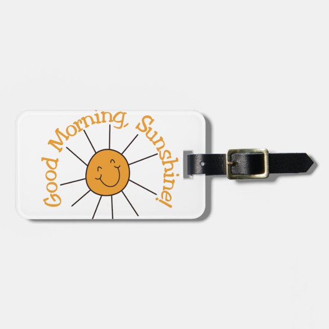 Gutenmorgen-Sonnenschein Gepäckanhänger (Vorderseite horizontal)