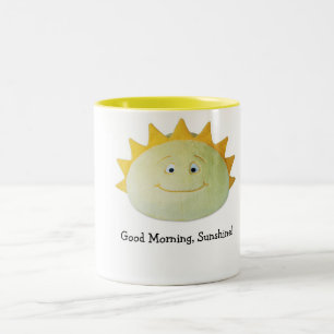 Gutenmorgen-Sonnenschein-Kaffee-Tasse durch Zweifarbige Tasse