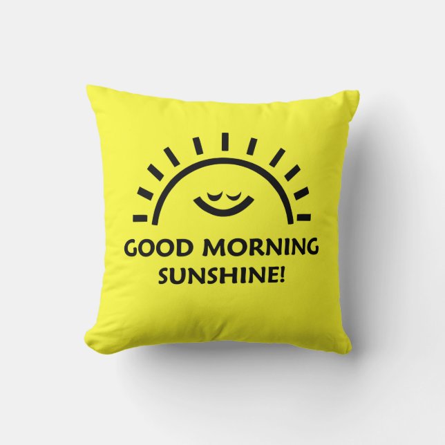 Gutenmorgen-Sonnenschein Kissen (Vorderseite)