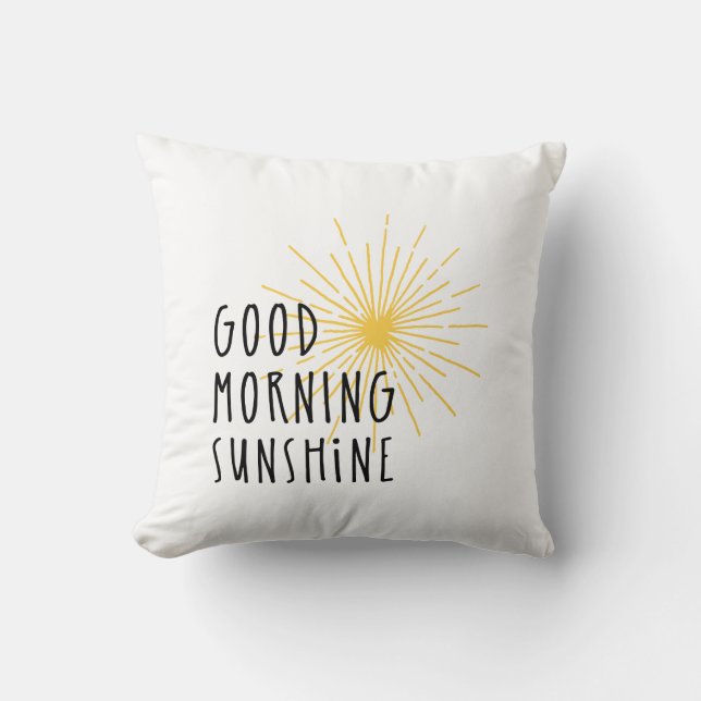 Gutenmorgen-Sonnenschein Kissen (Vorderseite)