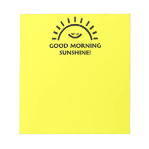 Gutenmorgen-Sonnenschein Notizblock