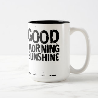 Gutenmorgen-Sonnenschein-Tasse Zweifarbige Tasse