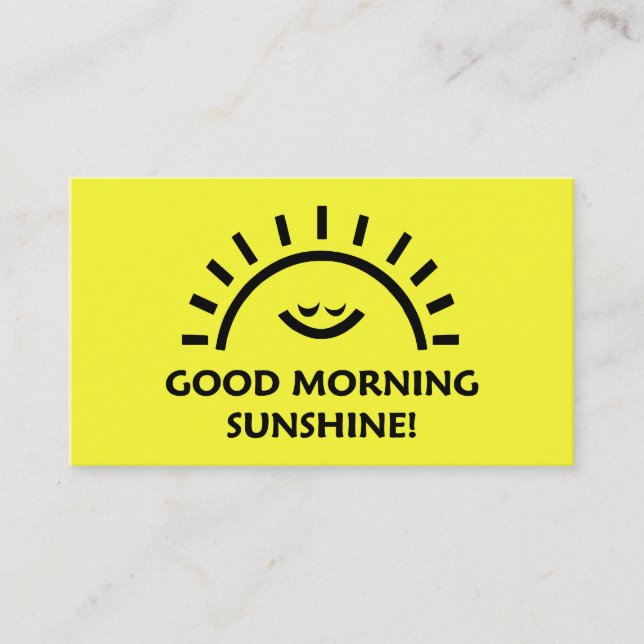 Gutenmorgen-Sonnenschein Visitenkarte (Vorderseite)