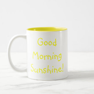 Gutenmorgen-Sonnenschein! Zweifarbige Tasse