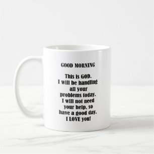 Gutenmorgen vom GOTT (personifizieren Sie) Kaffeetasse
