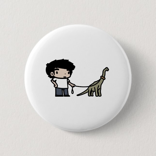 Guter Brachiosaurus Button (Vorderseite)