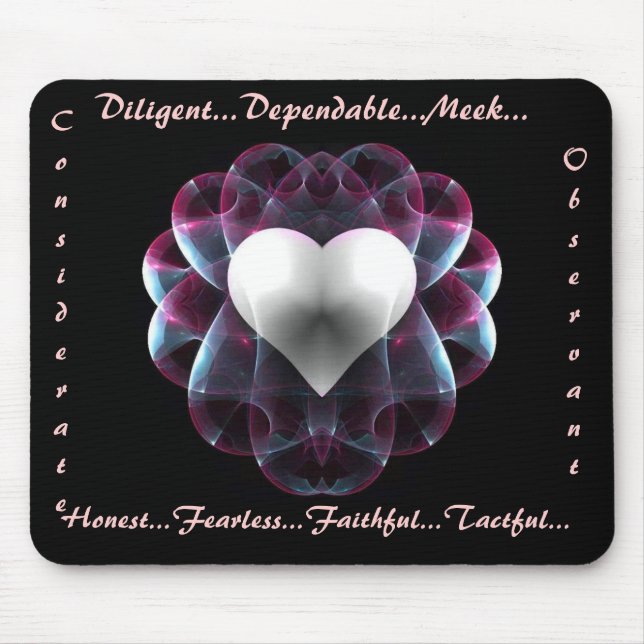 guter Charakter b… für immer… Mousepad (Vorne)