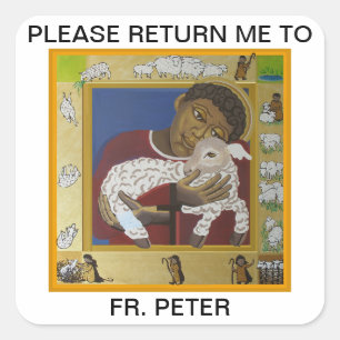 Guter Christlicher Buchzeichen-Sticker Quadratischer Aufkleber