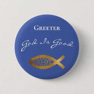 Guter Christlicher Gottesdienst Button