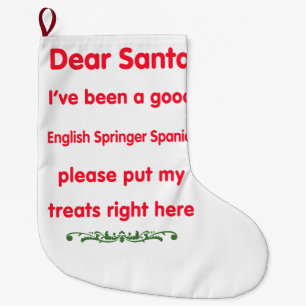 guter englischer SpringerSpaniel Großer Weihnachtsstrumpf