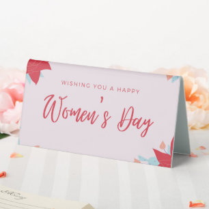 Guter Frauentag pink Tischaufsteller