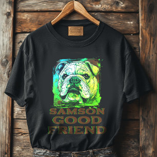 guter Freund personalisierter Name, vintage Hund G T-Shirt