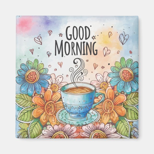 Guter guter morgendlicher Kühlschrank Magnet (Vorne)