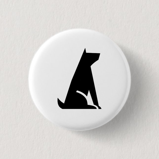 "Guter Hunde" Piktogramm-Knopf Button (Vorderseite)