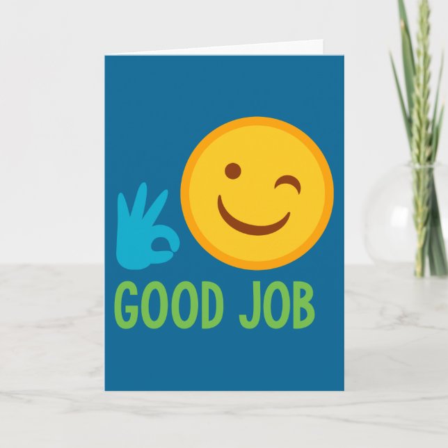 Guter Job Emoji Karte (Vorderseite)